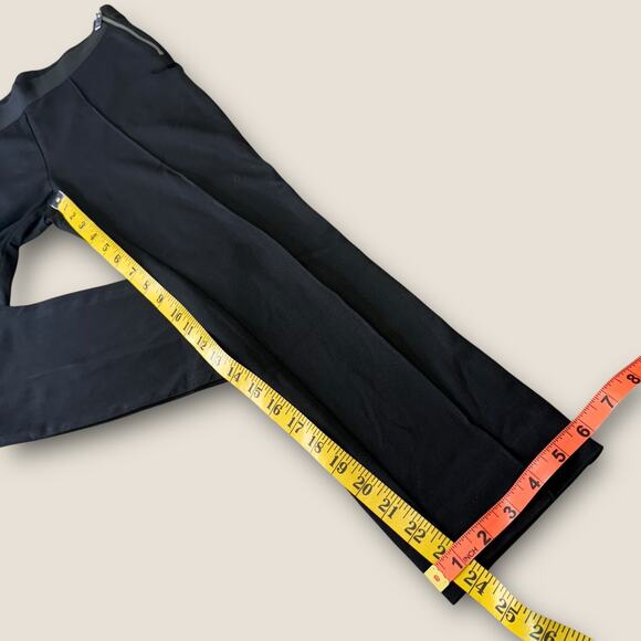 Everlane Crop Ponte Stretch Leggings Pants Mid Rise Women Size 2 Black Side Zip - Picture 11 of 12